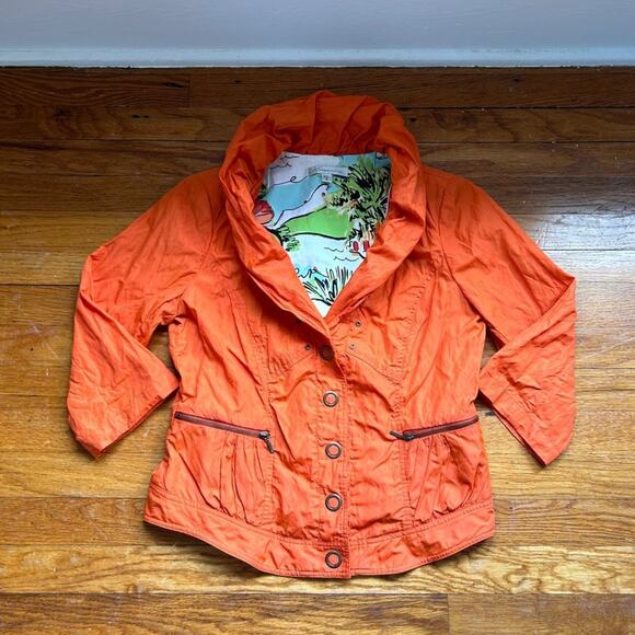 Vintage 80s Renfrew Bright Orange Puff Collar Jacket – Size 8, Made in USA - Picture 15 of 16